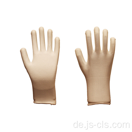 PU -Serie Hautton Polyester ausgekleidete Palmhandschuhe